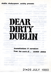 Cover of the programme for Dear Dirty Dublin