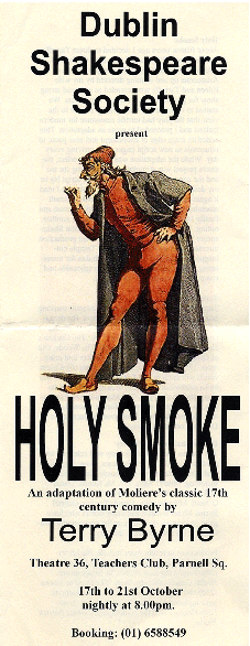 Programme cover from the 2006 performance of Holy Smoke