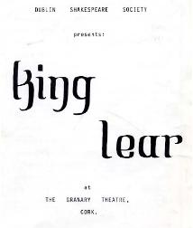 Programme from the 1977 performance of King Lear