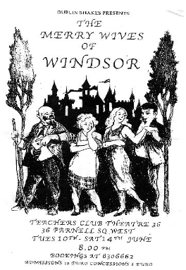 Programme cover from the 2003 performance of the merry wives of windsor