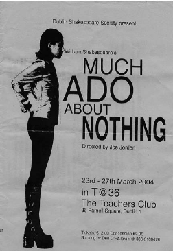 Programme cover from the 2004 performance of much ado about nothing