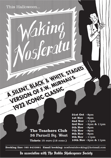 Programme details from the 2012 performance of Waking Nosferatu