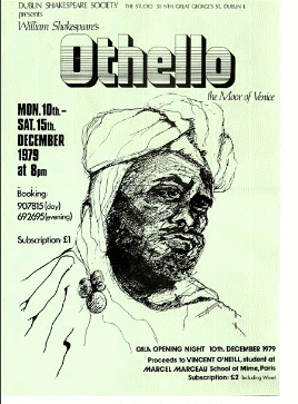 Programme cover from the 1979 performance of Othello