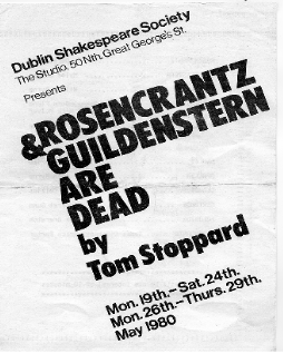 Cover of the 1980 programme for Rosencrantz and Guildenstern are Dead