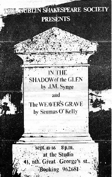 Programme cover from the 1989 performance of Shadow of the Glen