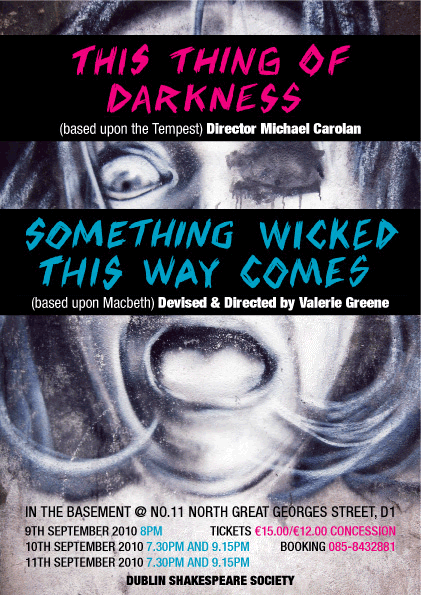 Poster for the 2010 performance of something wicked this way comes