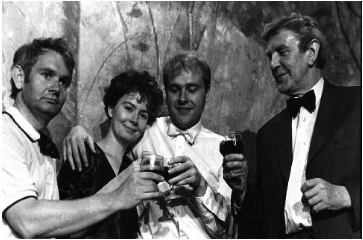Cast members from the 1988 performance of Taming of the Shrew