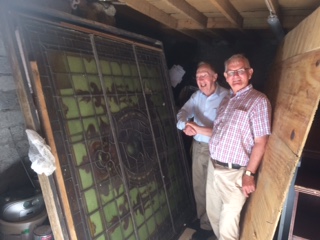Tadhg and Paul with the Shakespeare Window